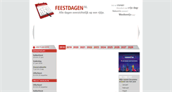 Desktop Screenshot of feestdagen.nl