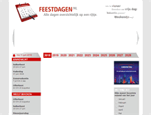 Tablet Screenshot of feestdagen.nl